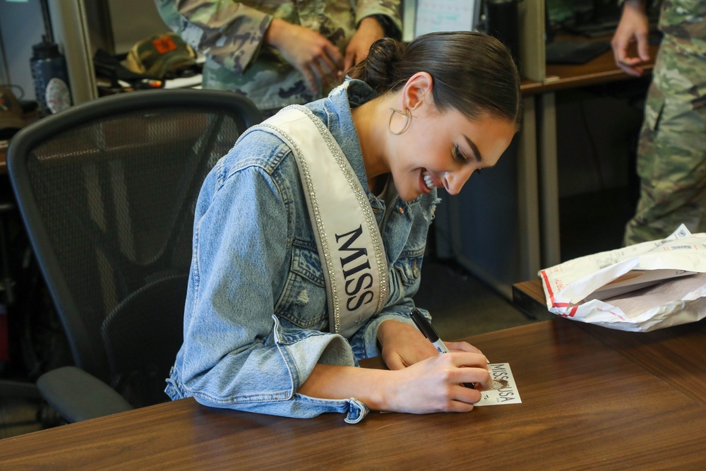 Miss USA 2022 Morgan Romano visits 3rd Special Forces Group (Airborne)