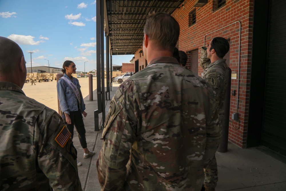 Miss USA 2022 Morgan Romano visits 3rd Special Forces Group (Airborne)