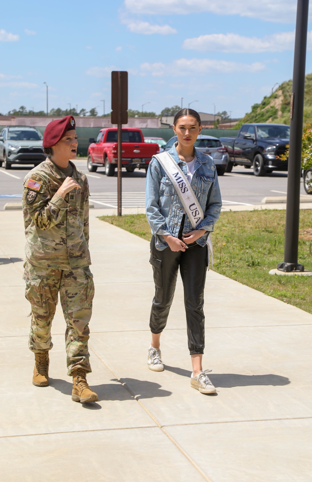 Miss USA 2022 Morgan Romano visits 3rd Special Forces Group (Airborne)