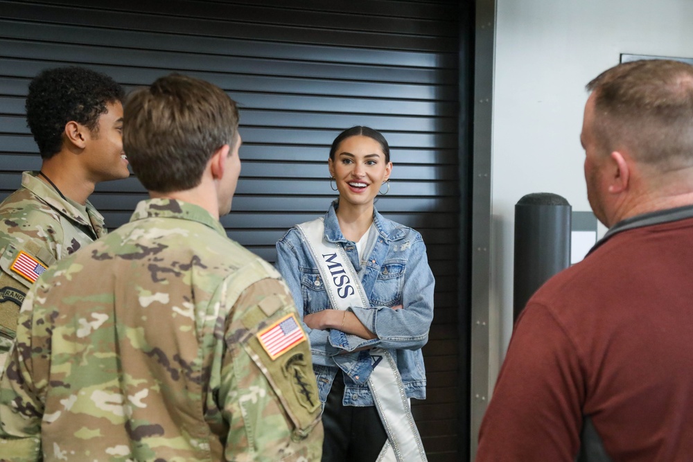 Miss USA 2022 Morgan Romano visits 3rd Special Forces Group (Airborne)