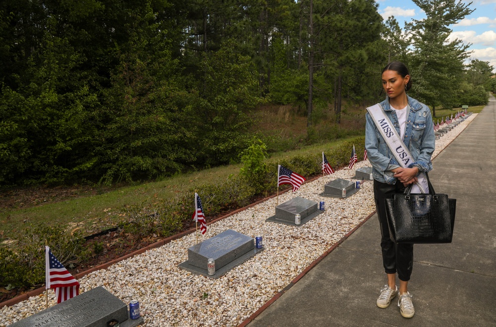 Miss USA 2022 Morgan Romano visits 3rd Special Forces Group (Airborne)