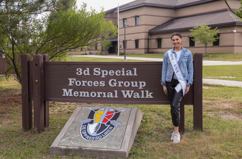 Miss USA 2022 Morgan Romano visits 3rd Special Forces Group (Airborne)