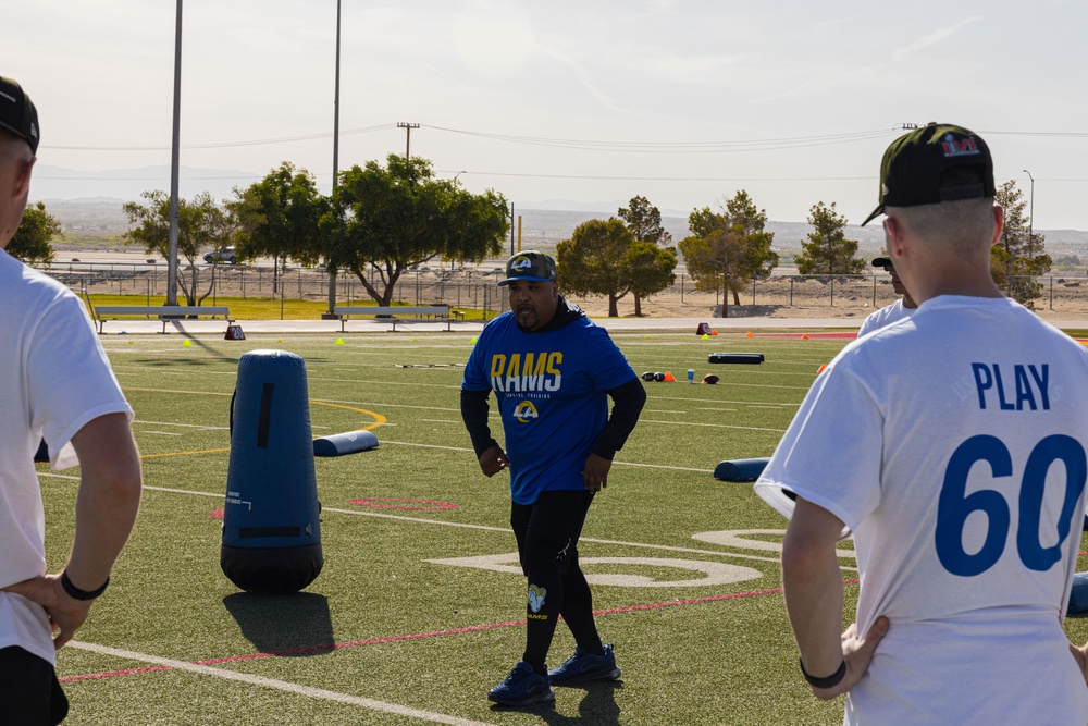 LA Rams coaches host clinic for Combat Center youth