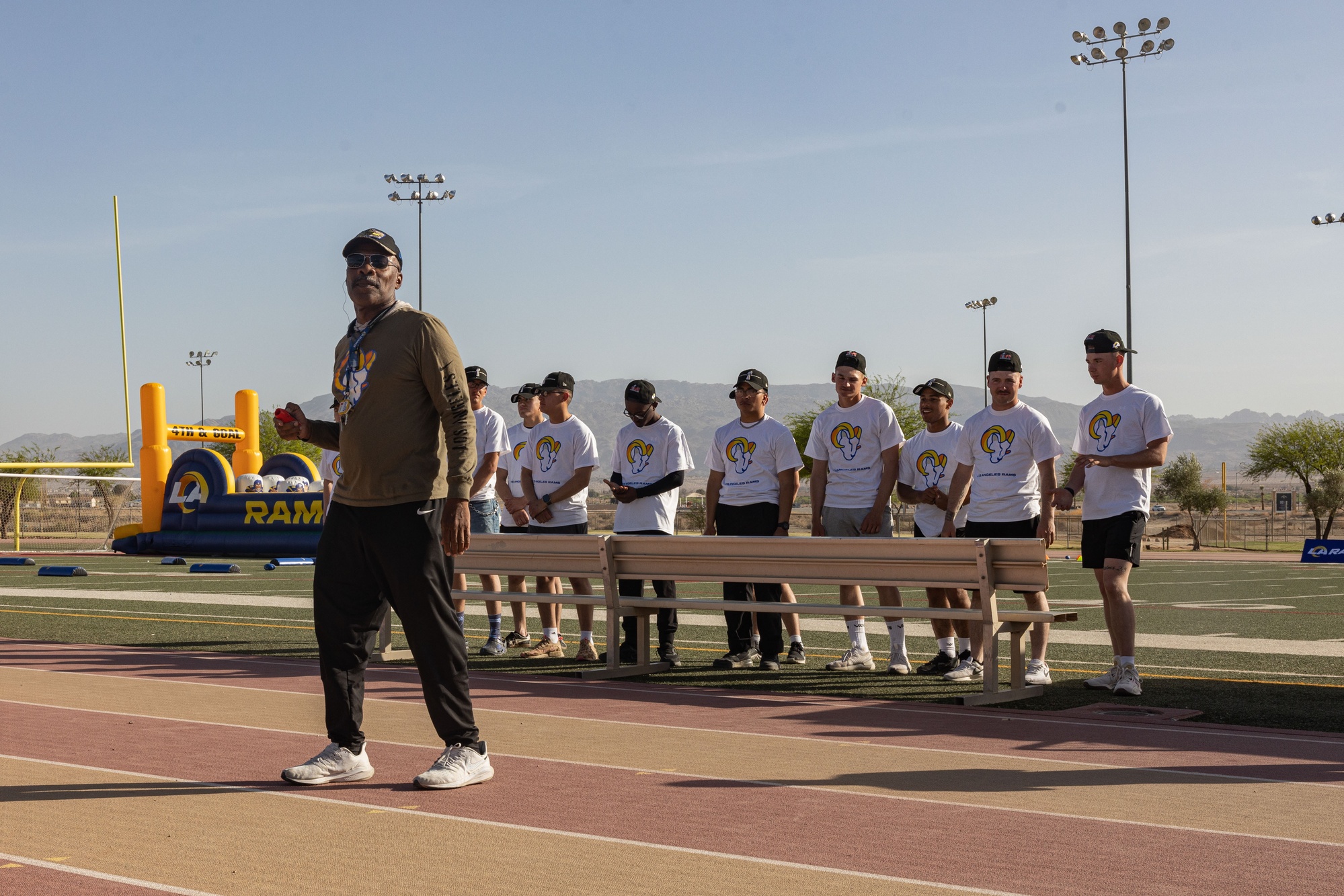 DVIDS - Images - LA Rams coaches host clinic for Combat Center youth [Image  2 of 5]