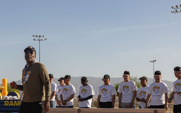 LA Rams coaches host clinic for Combat Center youth