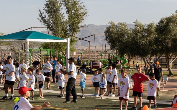 LA Rams coaches host clinic for Combat Center youth