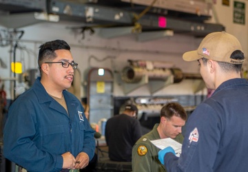 USS Carl Vinson (CVN 70) Sailors Conduct CBRN Fit Test