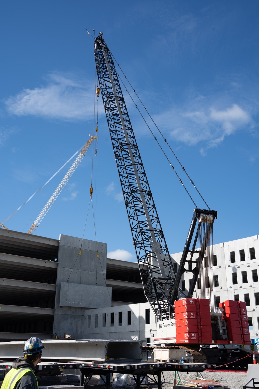 Construction continues at the site of the Louisville VA Medical Center May 3, 2023.