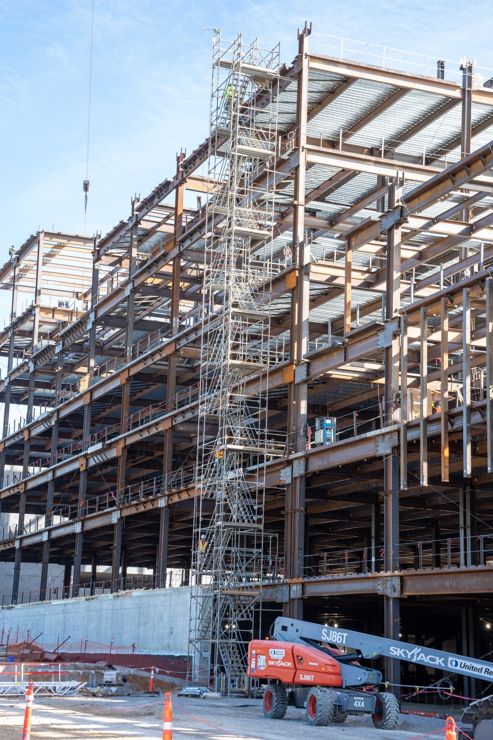 Construction continues at the site of the Louisville VA Medical Center May 3, 2023.