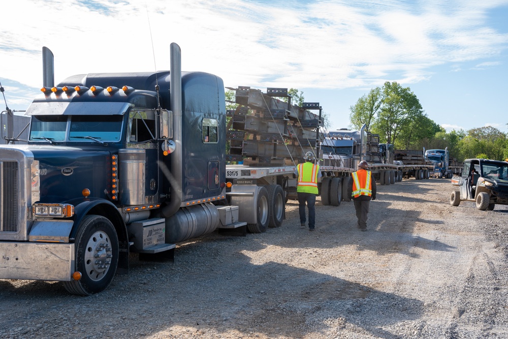 Construction continues at the site of the Louisville VA Medical Center May 3, 2023.