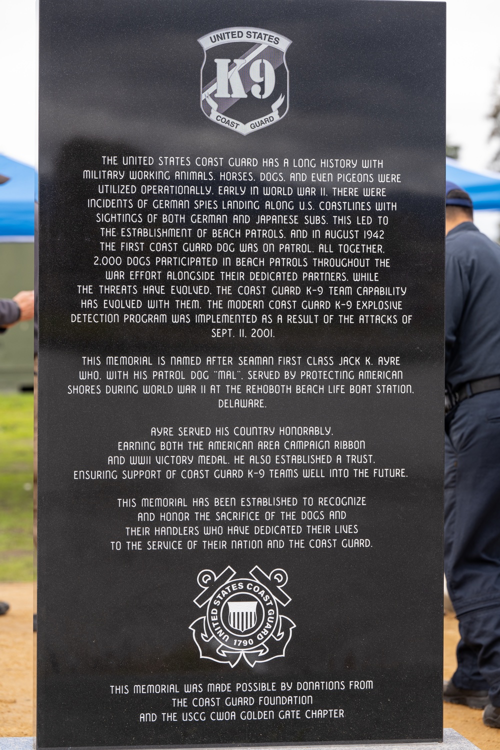 Coast Guard opens K-9 Team Memorial