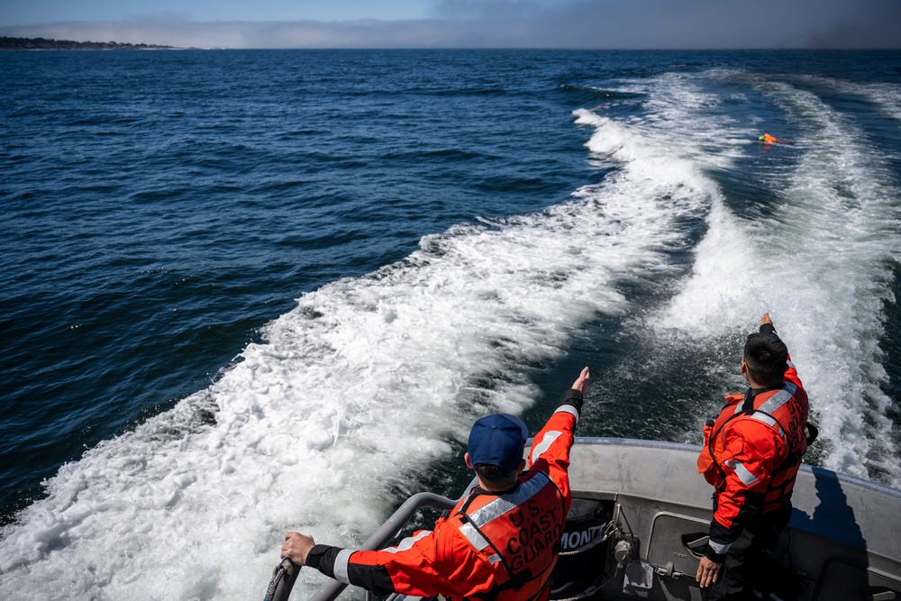 Coast Guard Station Monterey Crews conduct man overboard training