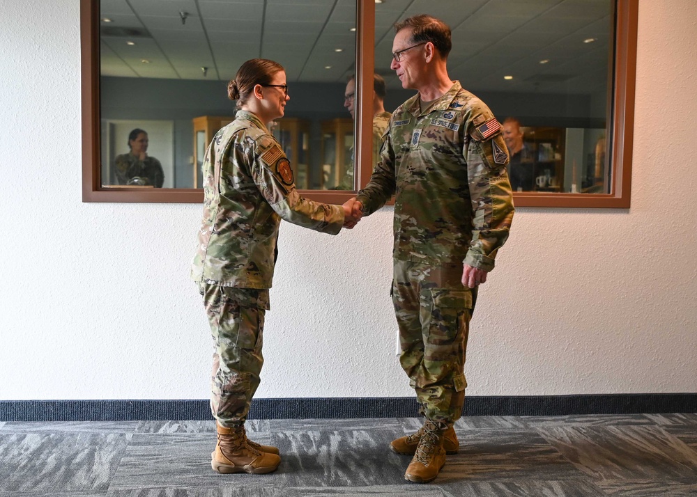 Chief Master Sgt. of the Space Force Roger A. Towberman and Master Gunnery Sgt. Scott H. Stalker Visits Vandenberg