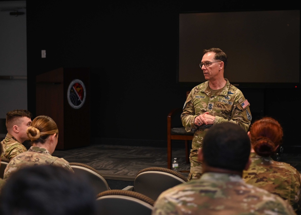 Chief Master Sgt. of the Space Force Roger A. Towberman and Master Gunnery Sgt. Scott H. Stalker Visits Vandenberg