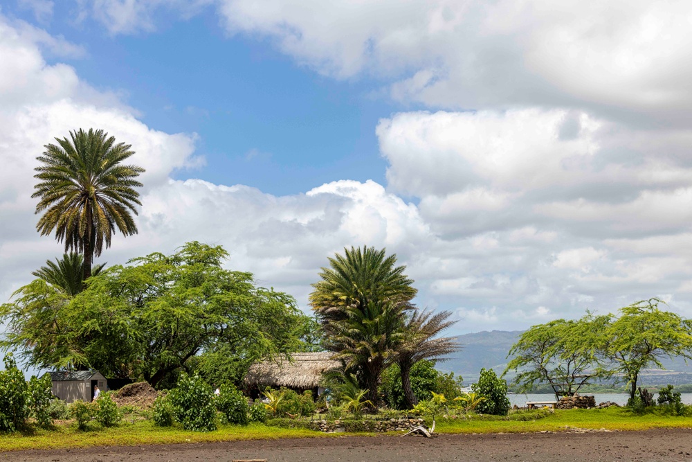 Sailors, Community Volunteer at Loko Pa'aiau Fishpond on Earth Day