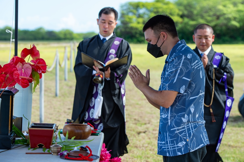 Pacific Missile Range Facility (PMRF) Conducts Blessing Ceremony at Historic Mānā Camp Japanese Cemetery