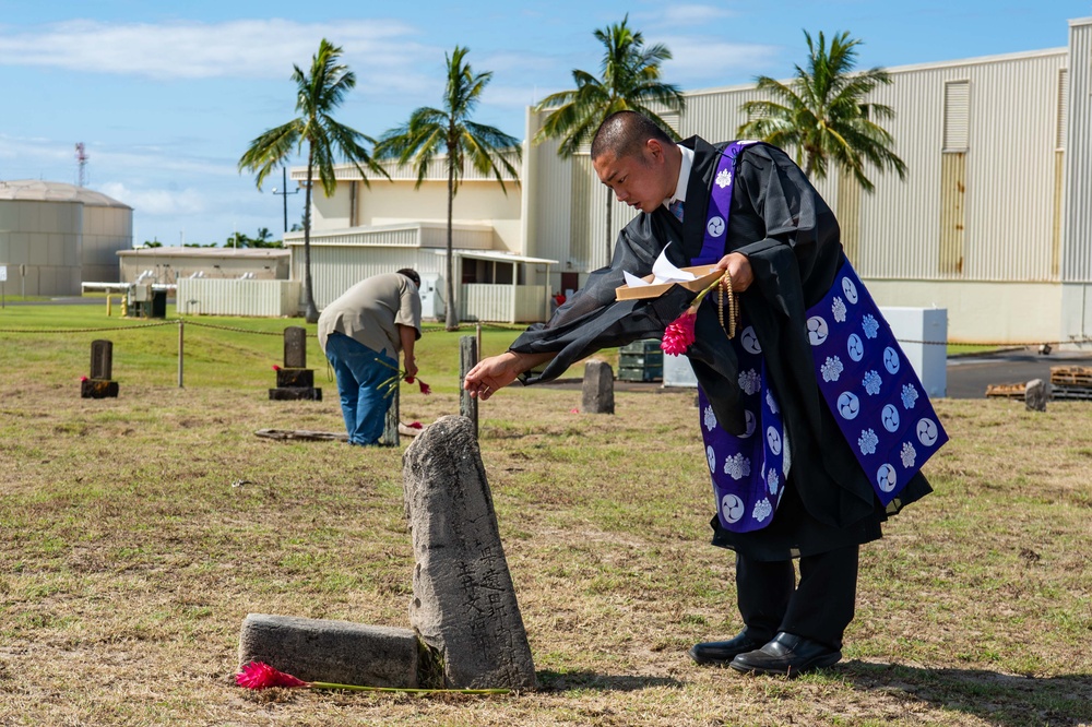 Pacific Missile Range Facility (PMRF) Conducts Blessing Ceremony at Historic Mānā Camp Japanese Cemetery