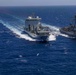 USS Truxtun Replenishment-at-Sea with MV Asterix and HMCS Montreal