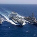 USS Truxtun Replenishment-at-Sea with MV Asterix and HMCS Montreal