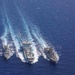 USS Truxtun Replenishment-at-Sea with MV Asterix and HMCS Montreal