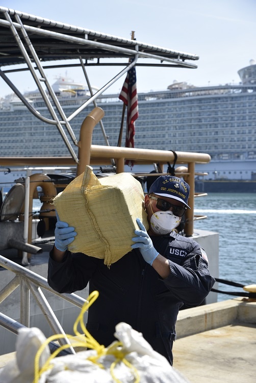 Coast Guard offloads $10.2 million in seized cocaine, transfers 3 smugglers to federal agents in San Juan, Puerto Rico