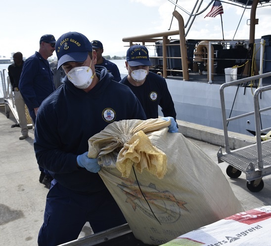 Coast Guard offloads $10.2 million in seized cocaine, transfers 3 smugglers to federal agents in San Juan, Puerto Rico