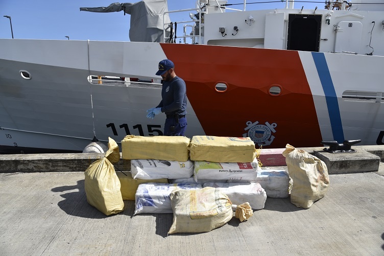 Coast Guard offloads $10.2 million in seized cocaine, transfers 3 smugglers to federal agents in San Juan, Puerto Rico