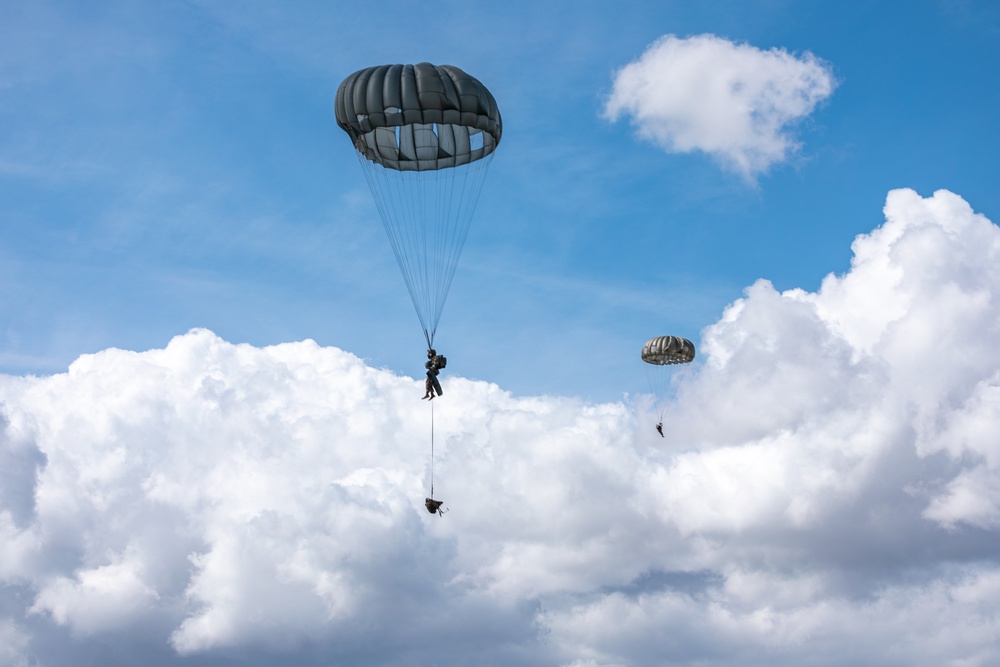 SOCEUR Paratroopers Jump Near Alzey, Germany