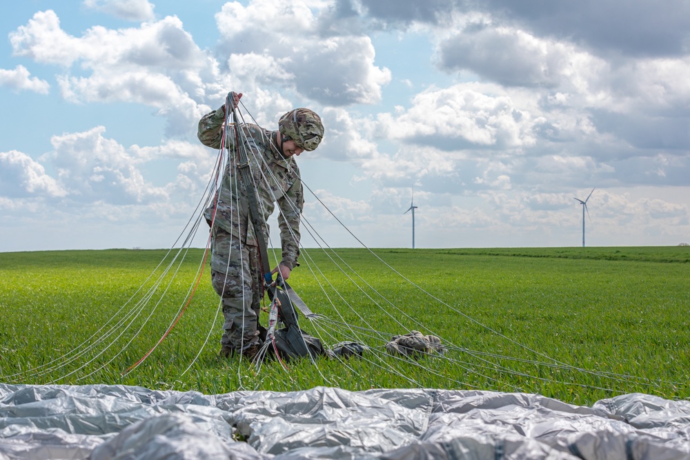 SOCEUR Paratroopers Jump Near Alzey, Germany