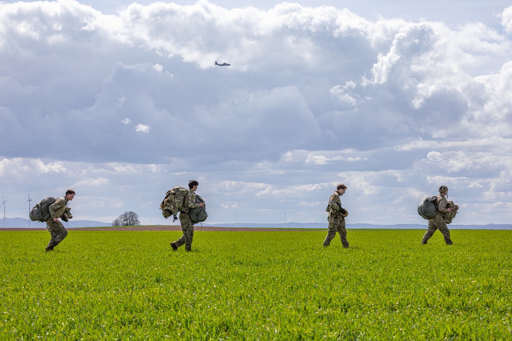 SOCEUR Paratroopers Jump Near Alzey, Germany