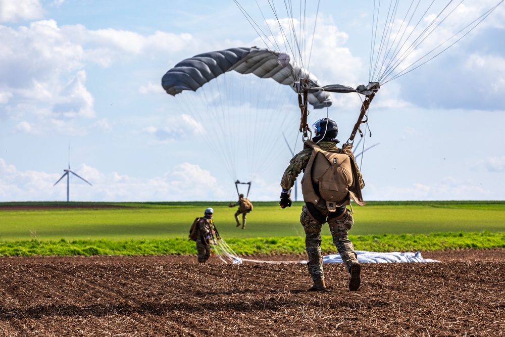 SOCEUR Paratroopers Jump Near Alzey, Germany