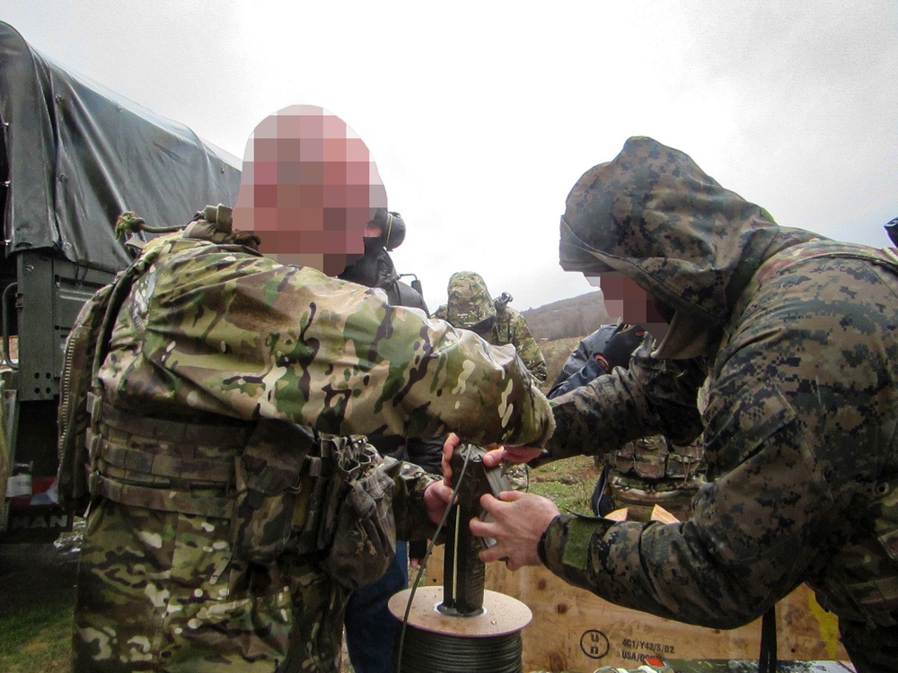 Georgian Special Operations Forces conduct combined weapons training alongside US Army Green Berets