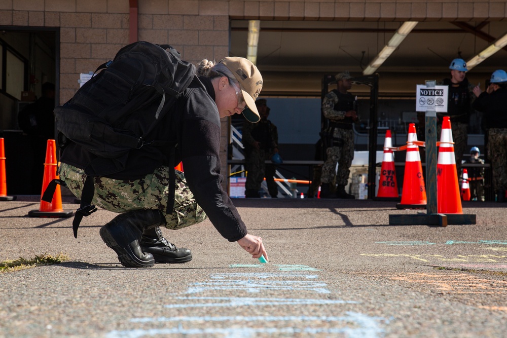 USS Abraham Lincoln SAPR VA team members promote sexual assault awareness