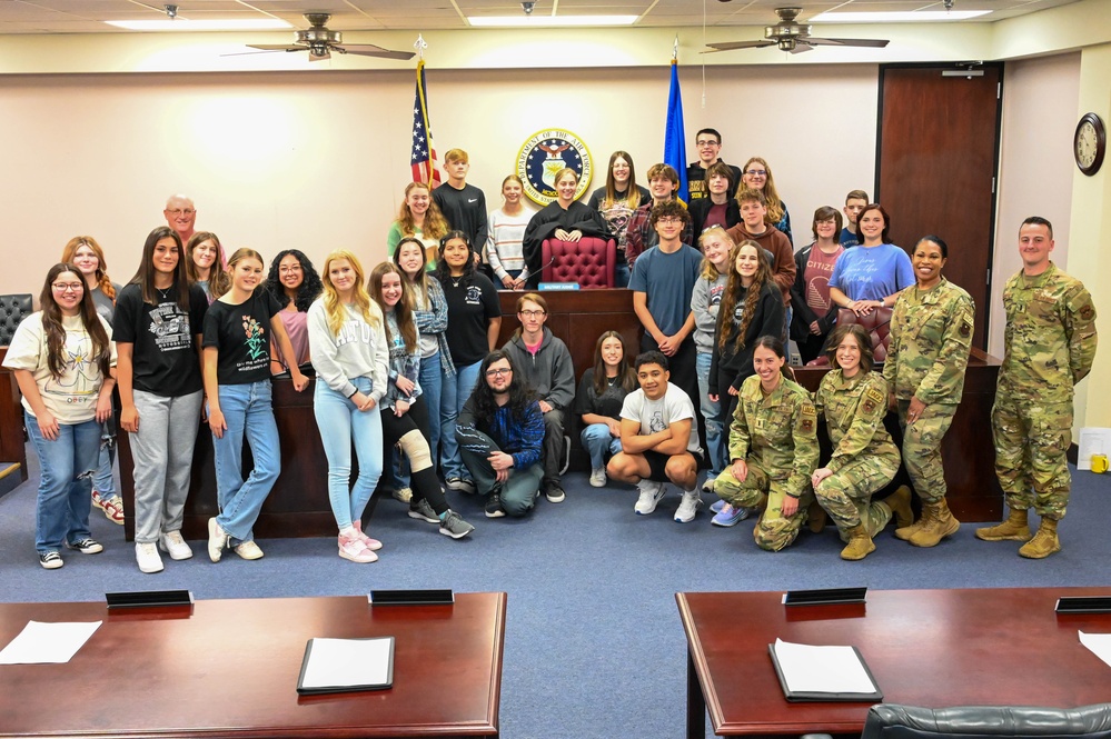 Order in the Court: AAFB JA hosts mock trial for local students