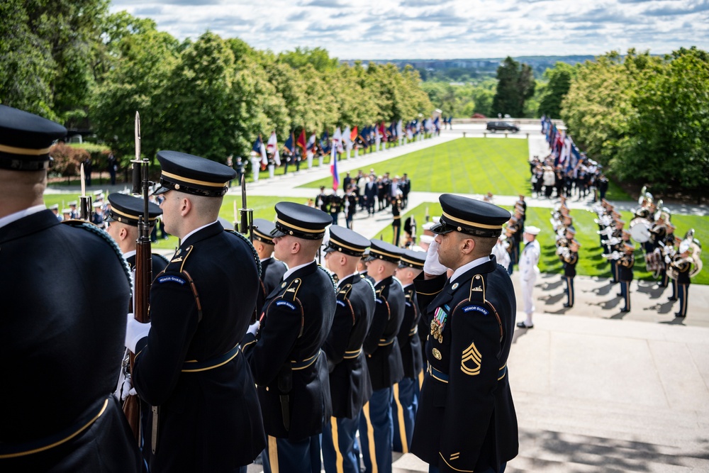 Philippine President Ferdinand R. Marcos Jr. Participates in an Armed Forces Full Honors Wreath-Laying Ceremony at the Tomb of the Unknown Soldier