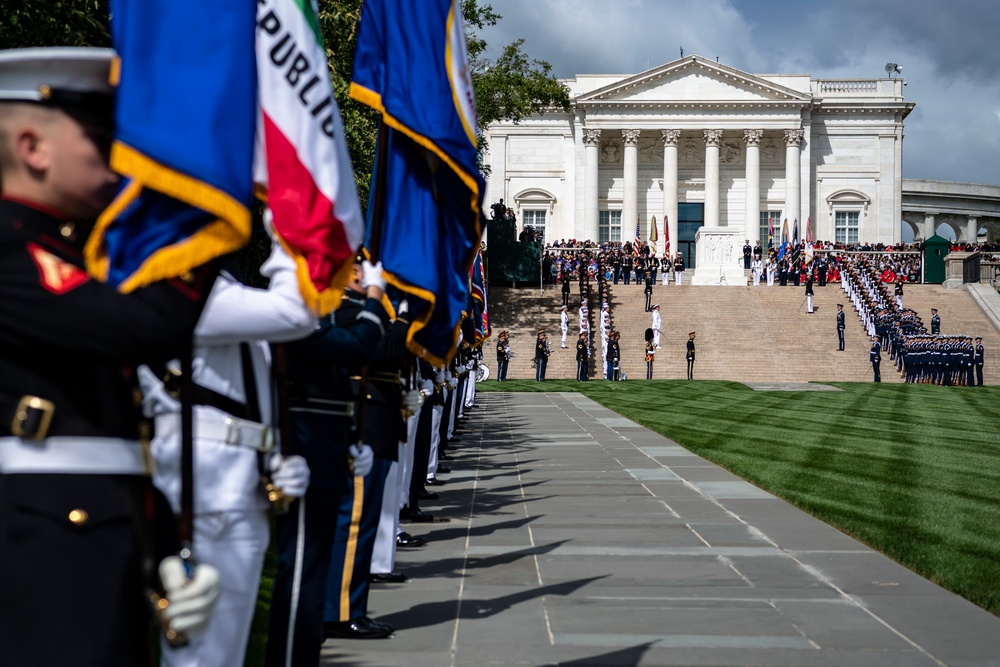 Philippine President Ferdinand R. Marcos Jr. Participates in an Armed Forces Full Honors Wreath-Laying Ceremony at the Tomb of the Unknown Soldier