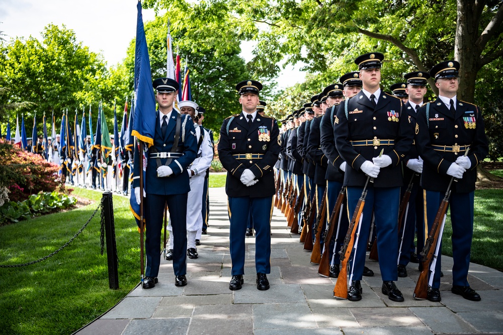 Philippine President Ferdinand R. Marcos Jr. Participates in an Armed Forces Full Honors Wreath-Laying Ceremony at the Tomb of the Unknown Soldier