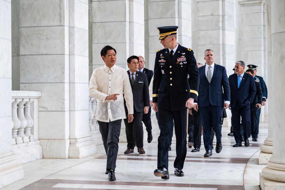 Philippine President Ferdinand R. Marcos Jr. Participates in an Armed Forces Full Honors Wreath-Laying Ceremony at the Tomb of the Unknown Soldier