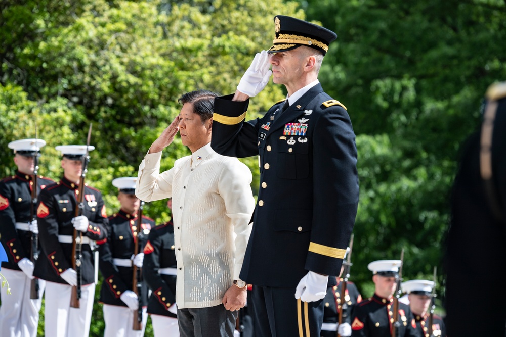 Philippine President Ferdinand R. Marcos Jr. Participates in an Armed Forces Full Honors Wreath-Laying Ceremony at the Tomb of the Unknown Soldier