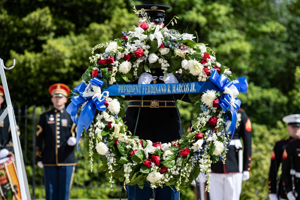 Philippine President Ferdinand R. Marcos Jr. Participates in an Armed Forces Full Honors Wreath-Laying Ceremony at the Tomb of the Unknown Soldier