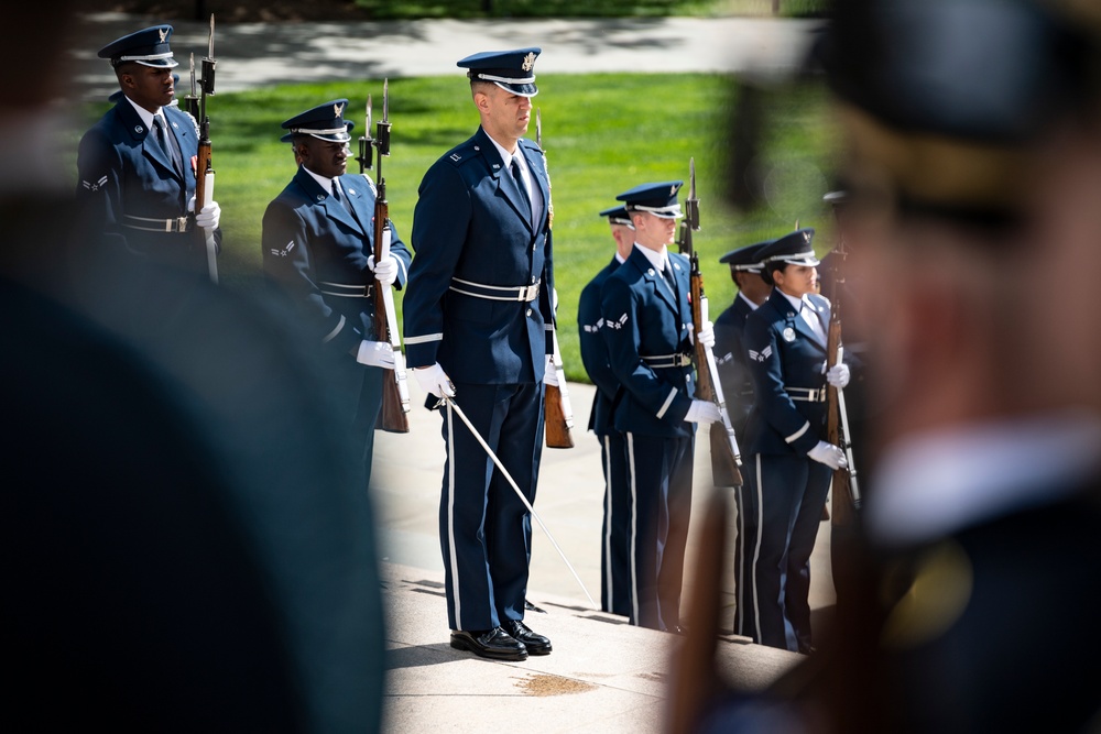 Philippine President Ferdinand R. Marcos Jr. Participates in an Armed Forces Full Honors Wreath-Laying Ceremony at the Tomb of the Unknown Soldier