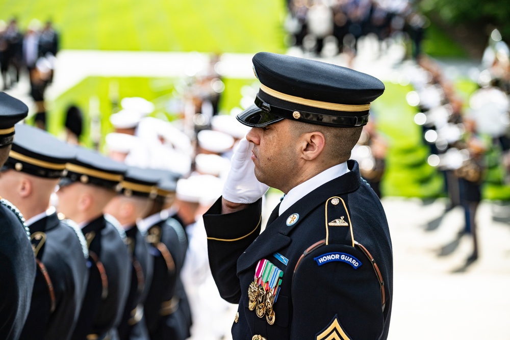 Philippine President Ferdinand R. Marcos Jr. Participates in an Armed Forces Full Honors Wreath-Laying Ceremony at the Tomb of the Unknown Soldier