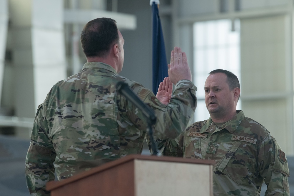 Senior Master Sgt. Southworth promotes to Chief Master Sgt.