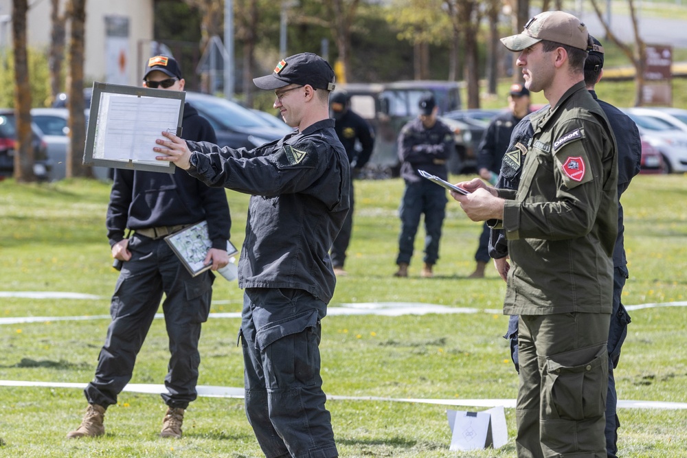 U.S. and multinational soldiers take part in the Combined Arms Rehearsal