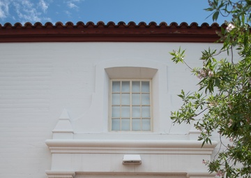 Entrance to the Historic Fifth Street School auditorium where the City of Las Vegas’ National Day of Prayer event was held