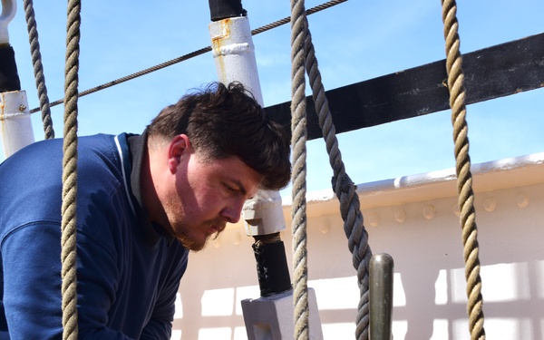 USCGC Eagle transits English Channel