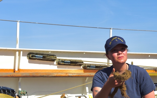 USCGC Eagle crew members receive damage control training