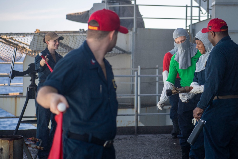 U.S. Navy Sailors Participate In Damage Control Training