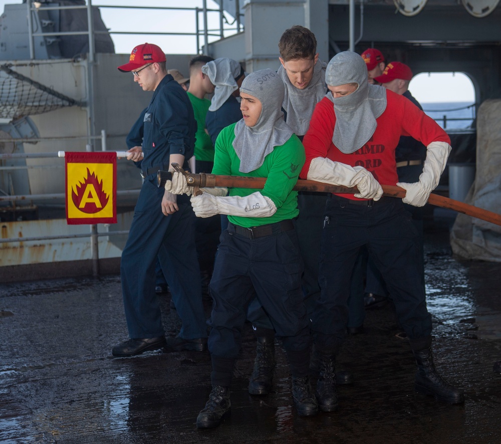 U.S. Navy Sailors Participate In Damage Control Training