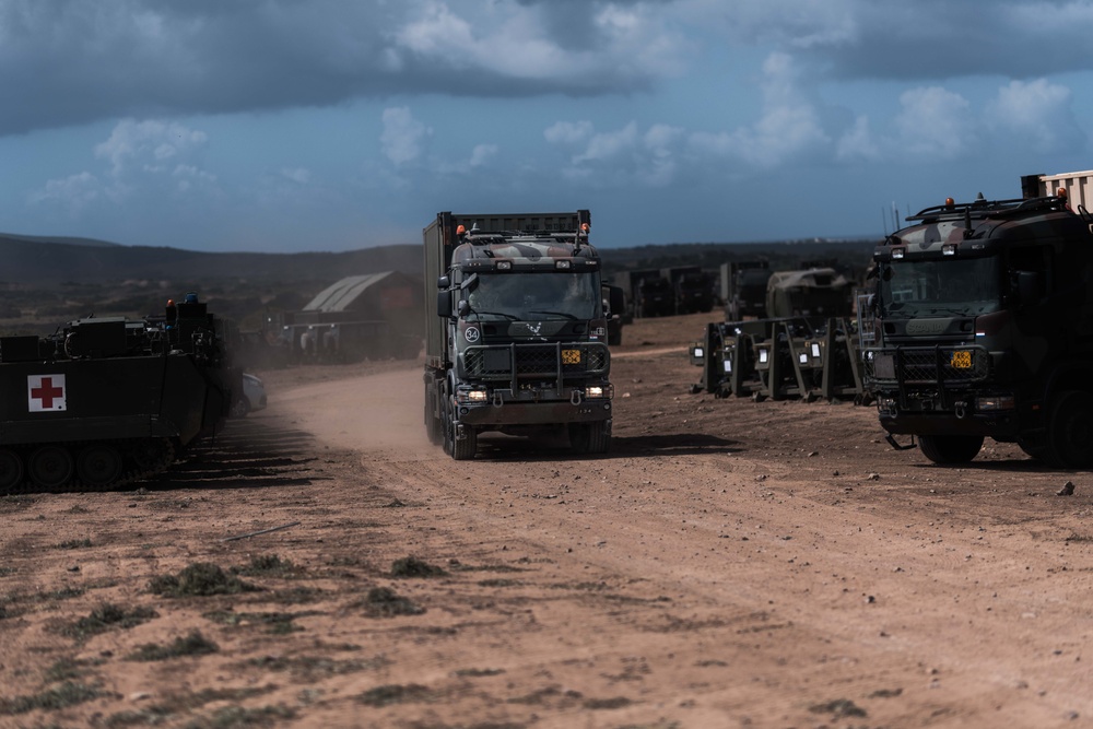 Soldiers Stage Equipment for Exercise Noble Jump 23
